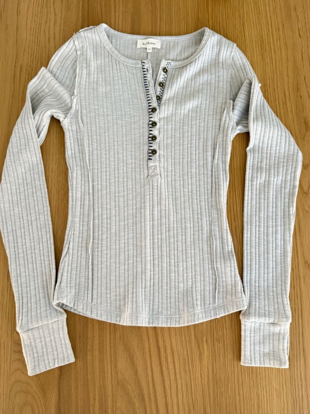 Bohme Grey Long Sleeve Top